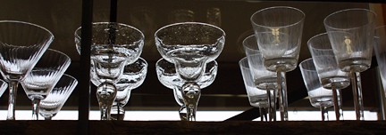 tableware cocktail and martini glasses