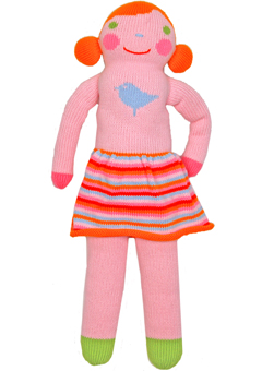 blabla pumpkin knitted doll