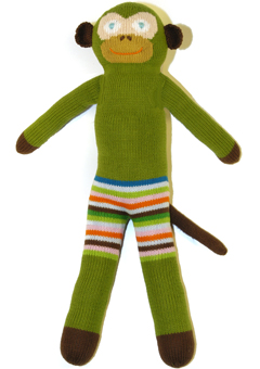 blabla verdi Monkey knitted doll